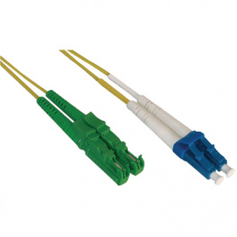 E2ALC09DYE2, FO cable 9/125um E2000-APC/LC 2 m yellow, AFL Hyperscale