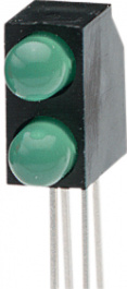 A593B/2SYG/S530-E2, PCB LED 5 mm round Green/Green standard, Everlight