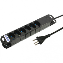 20201136, Outlet strip, 6xCH/T13, 3 m, Type 12, Steffen