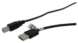 RND 765-00067, USB A Plug to USB A Plug Cable 1m Black, RND Connect