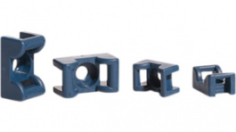 MCKR6G5 PA66MP+ BU 100, Cable tie mount 6.4 mm blue - Polyamide 6.6 with metal particles, HellermannTyton