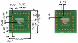 RE935-05E, Prototyping board FR4 Epoxide + chem. Au, Roth Elektronik