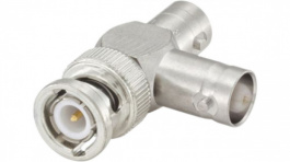 51S303-K00N5, T-Type Adapter, BNC Plug - 2x BNC Socket, 50Ohm, Rosenberger connectors