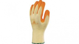 VE730OR09, Polycotton Knitted Gloves Size=9 Yellow - Orange, Delta Plus