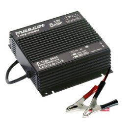 9840 12V, Charger for lead-acid batt. 5A, Heat-sink, 3-step charge control, Mascot
