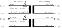 TI-044216-ME-ES, Ring Core Transformer 80 VA 2 x 15VAC, Noratel