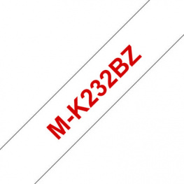 MKE-232BZ, Label Tape 12 mm Red on White 8 m, Brother