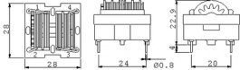 EH28-1.0-02-36M, Inductor, radial 36 mH (2x) 1 A (2x), Schaffner