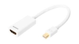 AK-340404-001-W, Adapter, Mini DisplayPort Plug - HDMI Socket, DIGITUS