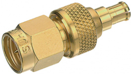 32 MCX-SMA-50-1/111 NE, Adapter MCX male/SMA male 50 Ohm, Huber+Suhner