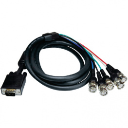 PB-902-06-HQ, Monitor cable VGA - 5x BNC m - m 1.8 m Black, Maxxtro