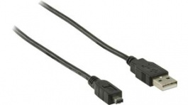 CCGP60200BK20, USB 2.0 Cable USB A Plug - Hirose Mini 4-Pin Plug 2m Black, Nedis (HQ)