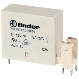 45.71.7.012.1310, PCB power relay 12 VDC 400 Ohm, FINDER