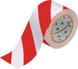 104348 [30 м], Floor Marking Tape Red / White 76.2 mmx30 m, Brady