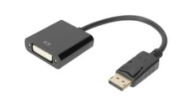 AK-340409-001-S, Adapter, DisplayPort Plug - DVI-I 24+5-Pin Socket, DIGITUS