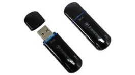 TS8GJF600, USB Stick, JetFlash, 8GB, USB 2.0, Black / Green, Transcend
