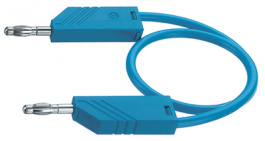 MLN 50/1 BLUE, Test lead diam. 4 mm Blue 50 cm 1 mm2 CAT I, SKS Kontakttechnik