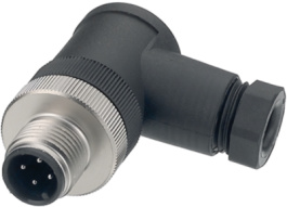 99 0429 161 04, Right angled plug, 713 series 3-pole M12, Binder