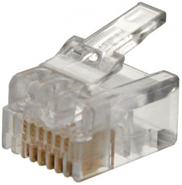 5-555042-2, Модульный штекер 6 6/6RJ12, TE connectivity