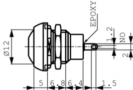 IPR3SAD2LOY, Illuminated Pushbutton Switch Off-(On) Black, APEM