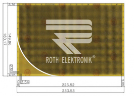 RE240-LF, Макетная плата FR4 эпоксидная смола, Roth Elektronik