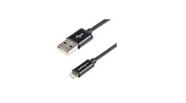 USBLT2MB, Charging Cable USB-A Plug - Apple Lightning 2m USB 2.0 Black, StarTech.com