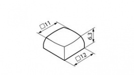 AT4058E, Sculptured Cap 12 mm 12 mm 6.3 mm, NKK Switches (NIKKAI, Nihon)