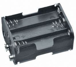 2.015 R-6 UM-3, Battery holder 6 x AA Push button, -