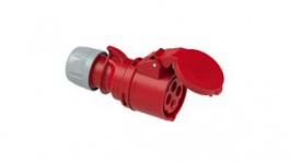 214-6V, CEE Socket SHARK 4P 2.5mm² 16A IP44 400V Red/White, PC Electric