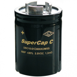 SCSCA1B120ZB00MV00, SUPERCAP 1200 F 2.5 VDC, Wima