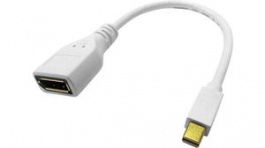 12.03.3163, Mini DisplayPort (m) - DisplayPort (f) Adapter White 150 mm, Roline