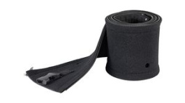 WKSTNCMZP, Cable Management Sleeve with Zipper and Buckle, Black, StarTech.com