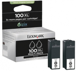 14N0848, HY ink twinpack Black, Lexmark