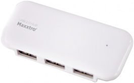 MX-UAX WT, Slim Hub USB 2.0 white 4x, Maxxtro