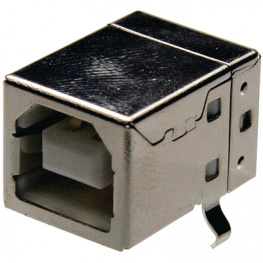 61400416121, Socket, angled USB B 4P THD, WURTH Elektronik