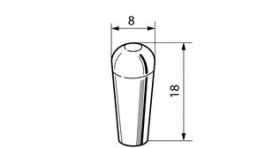 AT406G, Switch Cap 18 mm 8 mm, NKK Switches (NIKKAI, Nihon)