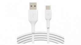 CAB001BT2MWH, Cable USB-A Plug - USB-C Plug 2m White, BELKIN