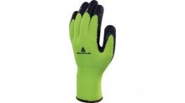 VV735JA09, Knitted Acrylic Gloves Size=9 Flourescent Yellow / Black, Delta Plus