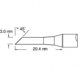 SFV-DRH430AR, Soldering tip Chamfer 3.0 mm, Metcal