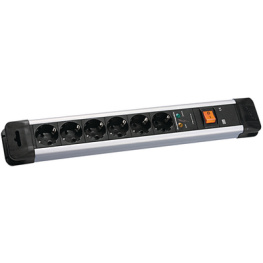 330.101, Outlet Strip, 6xF (CEE 7/3), 2 m, Bachmann