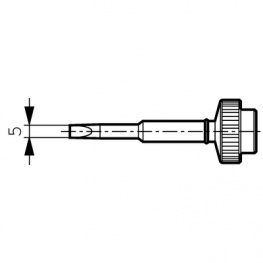 612GDLF, Soldering tip Chisel shaped 5.0 mm, Ersa