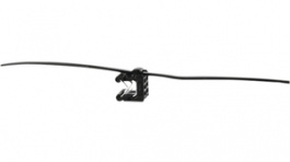 T50ROSEC23 PA66HS/PA66HIRHS BK 500, Cable Tie with Edge Clip Sideway - Perpendicular / Edge 3-6m, HellermannTyton