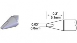 UFC-7CH5108S, Soldering Tip Chisel 0.8mm, Metcal