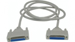 RND 765-00042, D-Sub Cable 25-Pin Female-Female 1.8 m Grey, RND Connect