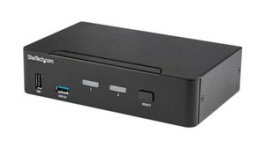 SV231DPU34K, 2-Port DisplayPort KVM Switch with Audio and USB Hub, StarTech.com