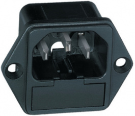 4304.6015, Разъем: питания AC; гнездо; "папа"; 10А; 250ВAC; IEC 60320, Schurter