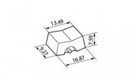 AT4148H, Wide Rocker 9.27 mm 16.87 mm 7.59 mm, NKK Switches (NIKKAI, Nihon)