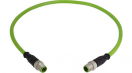 21349292477010, Кабель: датчиков / автоматики; PIN:4; M12-M12; код D-Ethernet; 1м, Harting