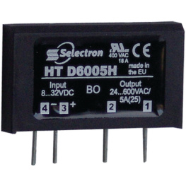 HT D6005L, Solid state relay single phase 4...14 VDC 5 A, Selectron