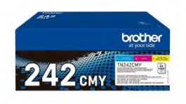 TN242CMY, Toner Cartridge, 1400 Sheets, Cyan, Magenta, Yellow, Brother